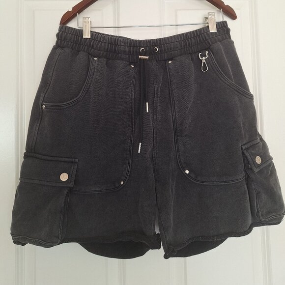 Public Saint Black CARGO SWEAT-SHORTS  size xl - Picture 1 of 9
